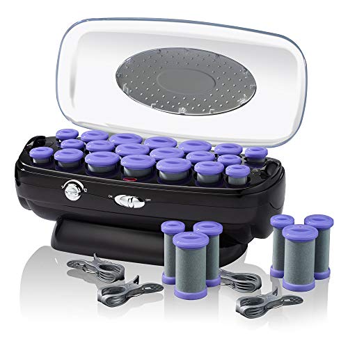 INFINITIPRO BY CONAIR Ceramic Flocked Hot Roller Set with Cord Reel and 20 Hair Rollers, 1 Count