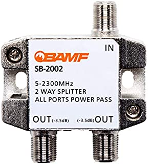 BAMF 2-Way Coax Cable Splitter Bi-Directional MoCA 5-2300MHz