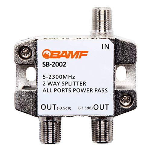 BAMF 2-Way Coax Cable Splitter Bi-Directional MoCA 5-2300MHz