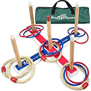 Elite Outdoor Games For Kids - Ring Toss Yard Games for Adults and Family. Easy Backyard Games to Assemble, With Compact Carry Bag for Easy Storage. Fun Kids Games or Outdoor Toys for Kids