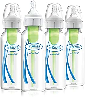 Dr. Brown's Baby Bottle, Options+ Anti-Colic Narrow Bottle, 8 Ounce (Pack of 4)