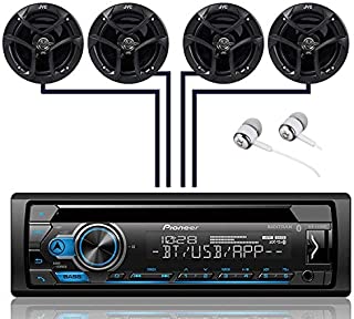 Pioneer DEH-150MP Car Audio CD MP3 Stereo Radio Player, Front Aux Input with JVC 6.5 Inch 2-WAY Car Audio Speaker (Black)