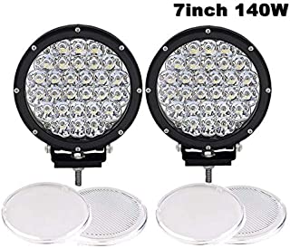 1Pair 7 Inch Round Led Driving Light 140W 14000LM