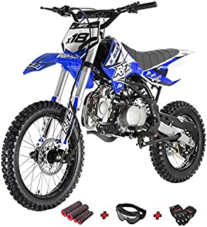 X-PRO 125cc Dirt Bike Pit Bike 125 Adult Dirt Bikes Pit Bikes Fully Assembled and Tested with Gloves, Goggle and Handgrip (Black)