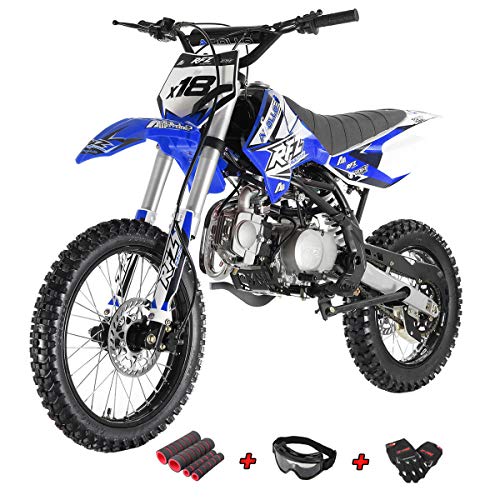 X-PRO 125cc Dirt Bike Pit Bike 125 Adult Dirt Bikes Pit Bikes Fully Assembled and Tested with Gloves, Goggle and Handgrip (Black)