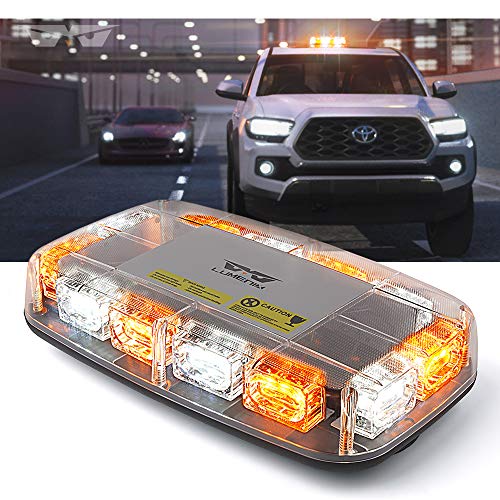 Lumenix Amber White 36 LED Rooftop Strobe Lights High Visibility Emergency Safety Warning 12