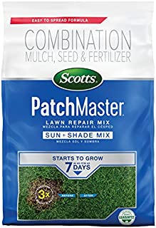 Scotts PatchMaster Lawn Repair Mix Sun and Shade Mix - 10 lb, All-In-One Bare Spot Repair, Feeds For Up To 6 Weeks, Fast Growth and Thick Results, Covers Up To 290 sq. ft.