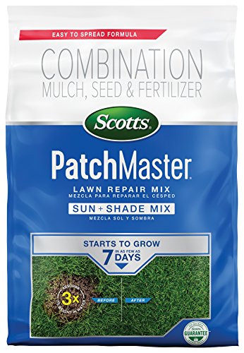 Scotts PatchMaster Lawn Repair Mix Sun and Shade Mix - 10 lb, All-In-One Bare Spot Repair, Feeds For Up To 6 Weeks, Fast Growth and Thick Results, Covers Up To 290 sq. ft.