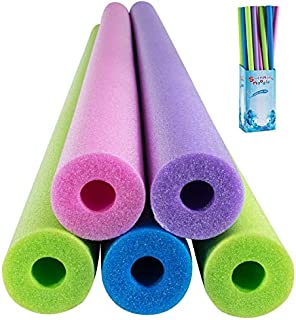 Costzon 24 Pack Foam Pool Swim Noodles, 55 Inch Multipurpose Swimming Pool Noodle Water Float Aid Woggle with Super Buoyancy for Kid & Adult to Increase Balance & Responsiveness (Multicolor)