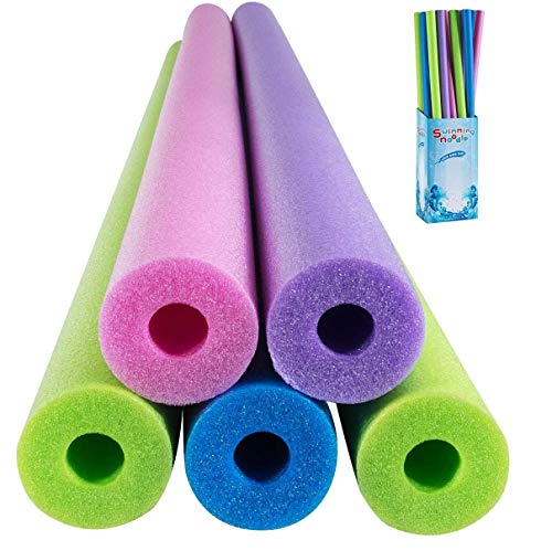 Costzon 24 Pack Foam Pool Swim Noodles, 55 Inch Multipurpose Swimming Pool Noodle Water Float Aid Woggle with Super Buoyancy for Kid & Adult to Increase Balance & Responsiveness (Multicolor)