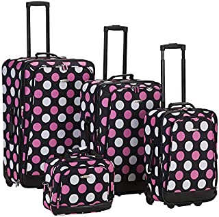 Rockland Escape 4-Piece Softside Upright Luggage Set