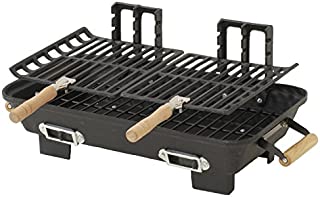 Marsh Allen 30052AMZ Kay Home Product's Cast Iron Hibachi Charcoal Grill, 10 by 18-Inch