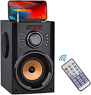 Portable Bluetooth Speakers with Subwoofer Rich Bass Wireless Stereo Outdoor Speakers Support Remote Control FM Radio TF Card LED Lights MP3 Player Powerful Speaker for Home Party iPhone Computer PC