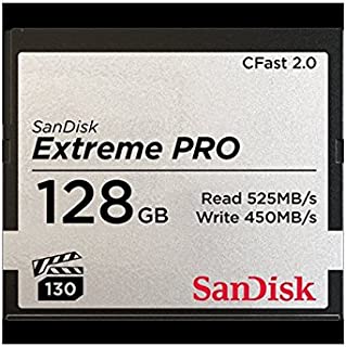 Sandisk Extreme Pro - Flash memory Card - 128 GB - CFast 2.0 - Silver (SDCFSP-128G-A46D)