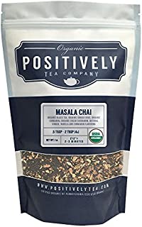 Positively Tea Company, Organic Masala Chai Tea, Black Tea, Loose Leaf, USDA Organic, 1 Pound Bag