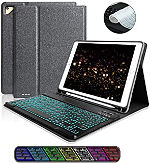 iPad Keyboard Case 9.7 for New iPad 2018 (6th Gen) - iPad Pro 2017 (5th Gen) - iPad Air 2/ Air -Wireless/BT - Backlit 7 Color - Magnetic Auto Sleep/Wake - Thin & Light- iPad Case with Keyboard 9.7