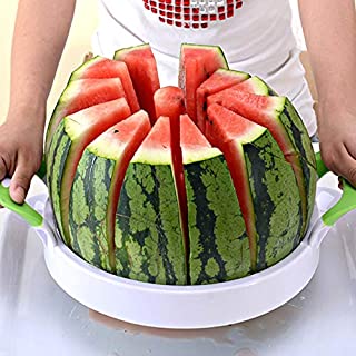 Watermelon Slicer 15.7 Large Stainless Steel Fruit Cantaloup Melon Slicer Cutter Peeler Corer Server for Home