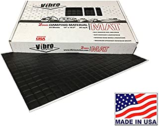 Vibro Black 80 mil Car Sound Deadening Mat -Audio Noise Insulation Car Sound Dampening- Sound Dampener Insulator- Automotive Sound Deadener-20 Sheets Buy & Support Made in USA- Not Russia or China