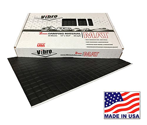 Vibro Black 80 mil Car Sound Deadening Mat -Audio Noise Insulation Car Sound Dampening- Sound Dampener Insulator- Automotive Sound Deadener-20 Sheets Buy & Support Made in USA- Not Russia or China