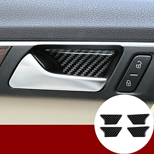 wroadavee Carbon Fiber Car Door Handle Bowl Cover for Volkswagen VW Passat B7 CC 2011-2014