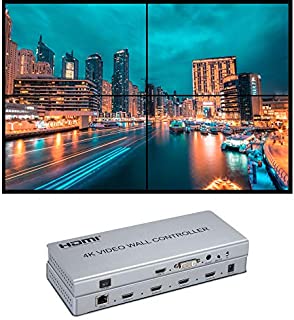 Video Wall Controller 2x2 4K Processor HDMI 1.4 HDCP 1.4 Support 2x2,1x2,1x4 with 1 DVI or HDMI Input 4 HDMI Output