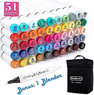 Shuttle Art 51 Colors Dual Tip Alcohol Based Art Markers