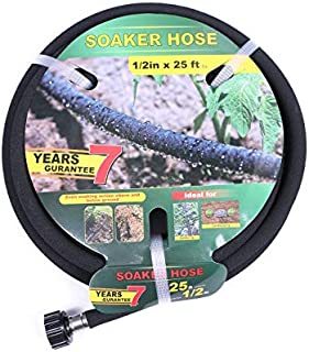 Taisia Soaker Hose 25 ft with 1/2 Diameter Non Toxic No Leaking Lead Free Saves 70% Water Perfect Delivery of Water Great for Garden Flower Bed