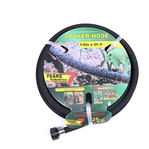 Taisia Soaker Hose 25 ft with 1/2 Diameter Non Toxic No Leaking Lead Free Saves 70% Water Perfect Delivery of Water Great for Garden Flower Bed