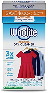 Woolite DCSFF04N Home Dry Cleaner, Fragrance Free, 6 Cloths, 6 Count, 6 Count