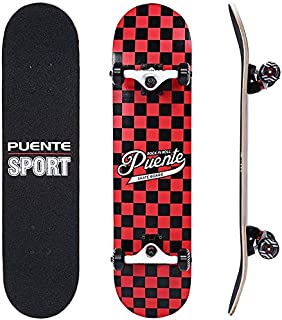 NACATIN Skateboard,Double Kick Deck Skateboard with 8-Layer Hard Maple Deck ABEC-9 Bearing PU Wheel for Adults,Youths,Girls,Beginners,400 lb