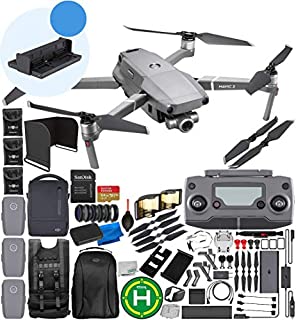 DJI Mavic 2 Zoom Drone Quadcopter with 24-48mm Optical Zoom Camera with Fly More KIT 64GB Ultimate Bundle