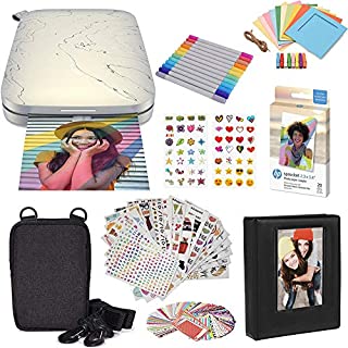 HP Sprocket Select Portable Instant Photo Printer for Android and iOS Devices (Eclipse) Starter Bundle