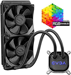 EVGA CLC 280mm All-In-One RGB LED CPU Liquid Cooler, 2x FX13 140mm PWM Fans, Intel, AMD, 5 YR Warranty, 400-HY-CL28-V1