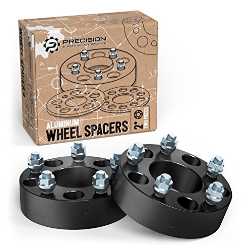 2 inch Hubcentric Black 5x4.5 to 5x4.5 Wheel Spacers No Lip (70.5mm Bore, 1/2x20 Studs) Compatible with Ford Lincoln Mustang Edge Crown Vic Ranger Explorer Sport Trac Town Car - 5x114.3 50mm 2pcs