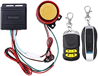 WINOMO Motorcycle Alarm System Anti Theft Security System with Double Remote Control 12v Universal