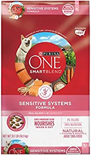 Purina ONE Natural, Sensitive Stomach Dry Dog Food, SmartBlend Sensitive Systems Formula - 31.1 lb. Bag