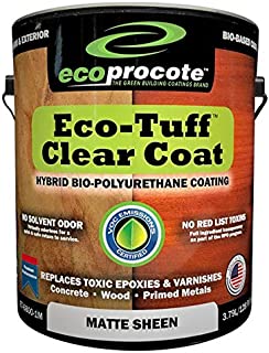 Eco-Tuff Clearcoat Concrete Sealer and Wood Floor Sealer | Polyurethane Countertop Sealer (1 Gallon, Matte)