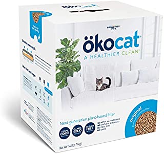 okocat Original Low-Dust Natural Wood Clumping Cat Litter with Odor Control, 19.8 lbs.