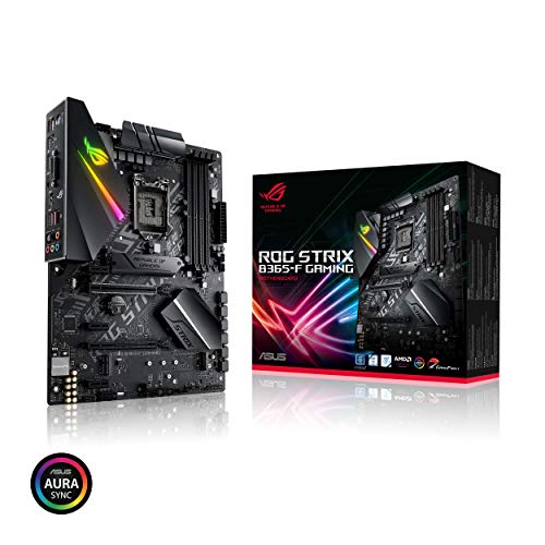 ASUS ROG Strix B365-F Gaming Support 9th/8th Gen Intel Processor with Aura Sync RGB, Dual M.2, DisplayPort, HDMI, DVI, SATA 6 Gbps and USB 3.1 Gen 2 ATX Gaming Motherboard