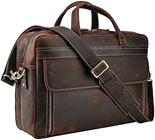 Tiding Mens Leather Briefcase