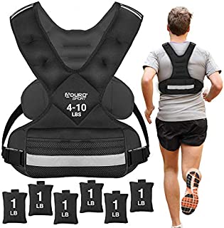 Aduro Sport Adjustable Weighted Vest Workout Equipment, 4lbs-10lbs Body Weight Vest for Men, Women, Kids