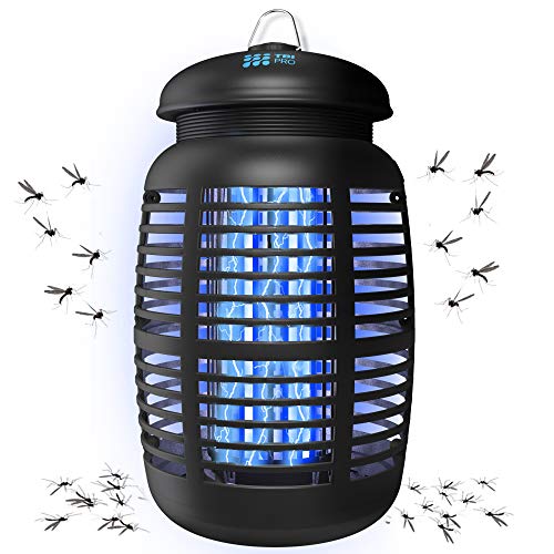 [2 in 1] Bug Zapper & Attractant - Effective 4250V Electric Mosquito Zappers Killer - Insect Fly Trap, Waterproof for Indoor & Outdoor - Electronic Light Bulb Lamp for Backyard, Patio, Home, Plug in