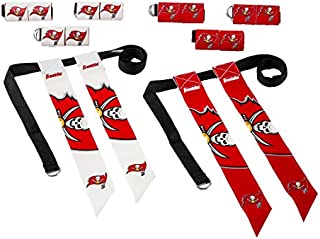 Franklin Sports NFL Tampa Bay Buccaneers Flag Football Sets - NFL Team Flag Football Belts and Flags - Flag Football Equipment for Kids and Adults