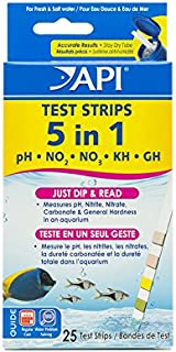 API 5-in-1 Test Strips Freshwater and Saltwater Aquarium Test Strips 25-Count Box