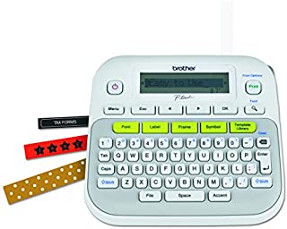 Brother P-Touch, PTD210, Easy-to-Use Label Maker, One-Touch Keys, Multiple Font Styles, 27 User-Friendly Templates, White