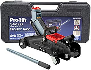 Pro-LifT F-2315PE Grey Hydraulic Trolley Jack Car Lift with Blow Molded Case-3000 LBS Capacity