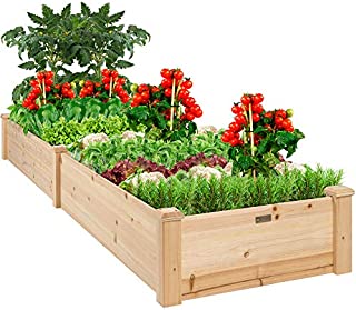 Best Choice Products Wooden Raised Garden Bed Planter