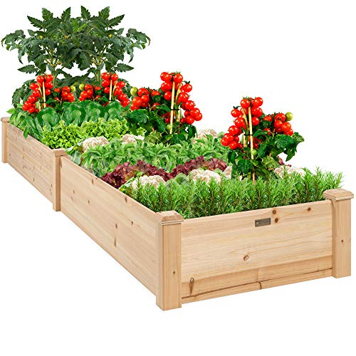 Best Choice Products Wooden Raised Garden Bed Planter