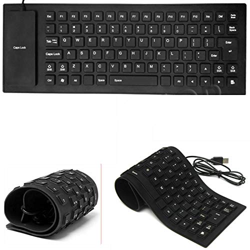 JX2 Silicone Flexible Soft Roll-up Waterproof Portable USB Wired Keyboard for PC Notebook Laptop