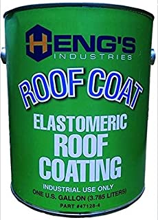 Heng's Industries 47128-4 RV Trailer Camper Sealants Elastomeric Roof Coating Gallon White